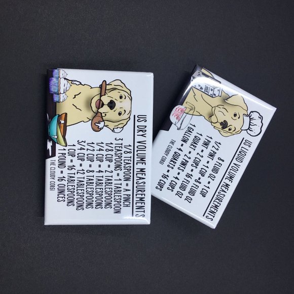 Yellow Labrador Retriever Dog Measuring Chart Magnet Set Kitchen Cooking Baking - Picture 4 of 5